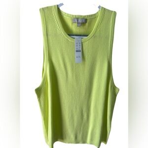 NWT J. Crew XL Bright Yellow Tank Top Cami Knit Sweater Vest